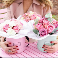 Boîtes à fleurs rondes avec logo personnalisé Boîte pour roses Tube d'emballage en papier pour cadeaux floraux de la Saint-Valentin