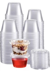 Vasos Desechables de PP de Pared Simple con Tapa de PET de 4 oz para Servicio de Comida para Llevar, Impresión de Logotipo Personalizado - Product Image 2