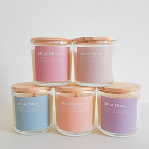 AIKUN Hot Glass Candles Private Scented Candles Wholesale Jars with Wooden Cover and Label for Home Decor - Product Image 3