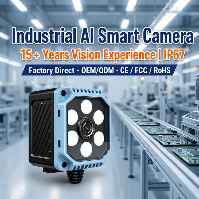 Smart Camera DC-020 with CMOS Global Shutter Machine Vision for Detecting Orientation Dimensions Production Line Applications