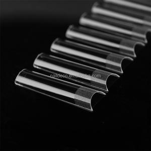 Pointes d'<span class=keywords><strong>ongles</strong></span> professionnelles en gel acrylique transparent, XXL <span class=keywords><strong>extra</strong></span> longues, mates, à demi-couverture, sans courbe en C, droites, effilées, carrées, style French - Product Image 1
