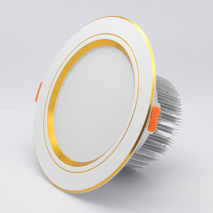 ไฟ LED ทรงกลมแบบฝังเพดาน สีดำ อะลูมิเนียมไร้ขอบ แสงสีขาวธรรมชาติ 4100K AC 220V ไฟส่องสว่างภายในอาคาร CRI 90 ปรับความสว่างได้ - Product Image 1