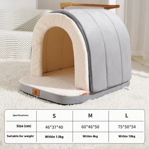 Klein Formaat Winter Warmte Hond Huis Wasbaar Huisdier <span class=keywords><strong>Bed</strong></span> Voor Alle Seizoenen Huis-Vormige Winter Benodigdheden Voor Kleine Honden - Product Image 6