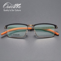 Lunettes de sport de luxe en titane sans vis, vente en gros, verres sportifs, design sans vis, montures optiques médicales pour hommes