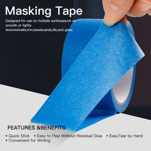 <span class=keywords><strong>Ruban</strong></span> <span class=keywords><strong>de</strong></span> <span class=keywords><strong>papier</strong></span> <span class=keywords><strong>de</strong></span> <span class=keywords><strong>masquage</strong></span> bleu fourni directement par le fabricant <span class=keywords><strong>pour</strong></span> l'installation <span class=keywords><strong>de</strong></span> <span class=keywords><strong>papier</strong></span> <span class=keywords><strong>peint</strong></span> <span class=keywords><strong>de</strong></span> peinture automobile et le <span class=keywords><strong>masquage</strong></span> polyvalent - Product Image 2