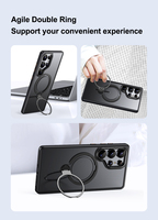 Étui de téléphone portable personnalisé de luxe avec recharge sans fil magnétique sécurisée pour Samsung Galaxy S25 Ultra avec support