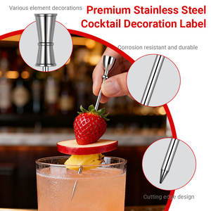 الأفضل مبيعًا مختارات الكوكتيل من الفولاذ المقاوم للصدأ ، مختارات أسنان معدنية ، مارتيني ، معول مشروبات ، إكسسوارات بار ، أدوات هدية للسقاة - Product Image 3