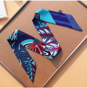 Sciarpa da <span class=keywords><strong>Donna</strong></span> di Alta Qualità Effetto Seta, Nastro di Seta Twill di Lusso, Sciarpa Designer con Motivo a Collo di Cavallo, Personalizzabile 90*5cm, <span class=keywords><strong>Foulard</strong></span> per Borse da <span class=keywords><strong>Donna</strong></span> - Product Image 2