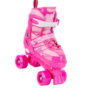 Aisamstar Factory Price Flashing Roller 4 Wheels Inline Roller Skates For Kids Adjustable Skates Shoes