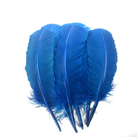 Pluma de Pavo Azul para Manualidades Infantiles, Tocados Creativos, Sombreros, Disfraces, Accesorios para el Cabello, Carnaval, Fiesta, Boda, Hogar