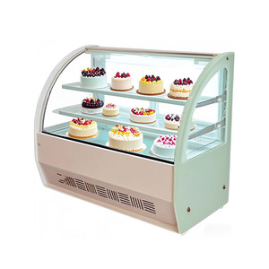 <span class=keywords><strong>Réfrigérateur</strong></span> de présentation de gâteaux vertical à 3 étages de 0,7 m avec refroidissement par air, capacité de 160 L, contrôle de la température de 2 à 8 degrés - Product Image 1