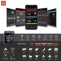 Thermomètre à viande sans fil Wifi Bluetooth avec 6 sondes, batterie 2000Ah, rétroéclairage