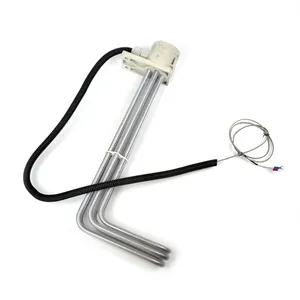 BRIGHT 115V 1100W Industrial L Shape Chemical PTFE Coated Electric Tubular Immersion Water Heater for Acid