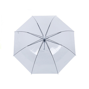 Parapluie droit personnalisé avec logo imprimé, manche long en plastique transparent, idéal pour les mariages japonais, cadeaux d'affaires et promotion. - Product Image 4