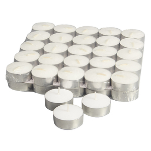 Lot de 50 <span class=keywords><strong>bougies</strong></span> chauffe-plat blanches naturelles en paraffine non parfumées - Product Image 3