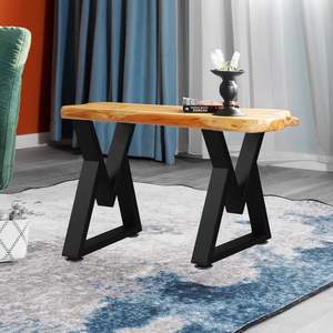 للبيع بالجملة من المصنع ، قاعدة أثاث حديدي من الفولاذ المقاوم للصدأ ، قاعدة من الزجاج والخشب ، قاعدة عالمية ، مكتب معدني - Product Image 5