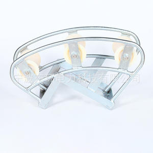 Poulie de pose de câbles en alliage d'aluminium, triple port de conduit en nylon, poulie de tête de puits avec tête de puits pour la gestion des câbles - Product Image 2