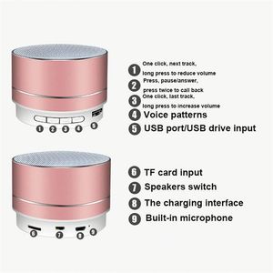 Enceinte portable d'extérieur A10, enceinte sans fil colorée, petite enceinte sans fil ronde mini - Product Image 4