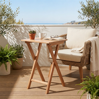 Table basse en bois massif durable de style nordique moderne pour le salon