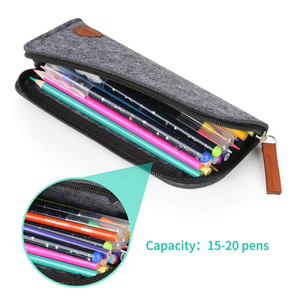 2 Pack Custom Modern Eco-Friendly Felt Pencil Pen Case <b>Storage</b> <b>Bag</b> - Product Image 2
