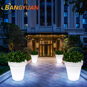 Vaso di fiori da giardino con incandescente per balcone Patio vaso artificiale sala fioriere illuminazione esterna mobili <span class=keywords><strong>Led</strong></span> vaso di fiori - Product Image 5