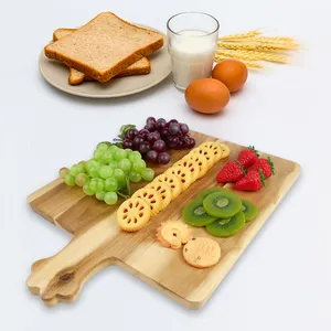 Acacia Wood Cutting Board Wooden Kitchen Chopping Boards For Meat Cheese Bread Vegetables Fruits Serving Tray With Handle