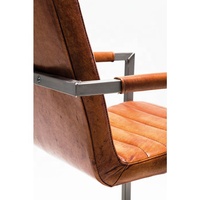 Chaise de salle à manger en métal avec design industriel artisanal, assise confortable pour la maison, le bureau et les salles à manger