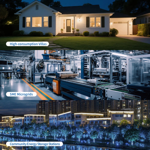 Großhandel 51,2 kWh über 8000 Zyklen 10 Jahre Garantie Erweiterbar Unterstützt 90% Entladediebtiefe Grade A LiFePO4 Batteriezellen - Product Image 2