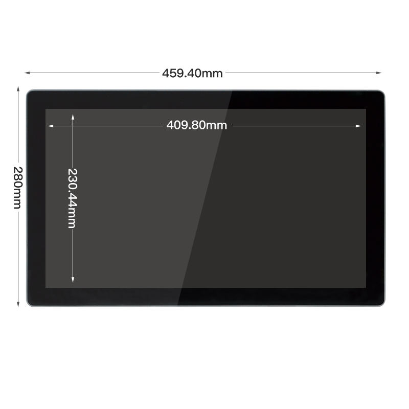 Industrial 18.5 Inch LCD Monitor PCAP Capacitive Touch Screen VGA HD TFT Wall Mount Kit USB Aluminum Frame New EETI Desktop