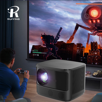 Proyector Portátil para el Hogar Ruiying H8, 450 Lúmenes, 100% Fuera del Eje, 1080P Full HD, Compatible con 4K, Android 2G+32G, WiFi Dual, Enfoque Automático
