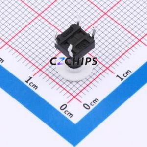 TSA06131-105B332CA-006E Tactile Switch Through hole-4P,6.1x6.1mm Switch Single Pole Single Throw Round Button 1.8N 6.1mm - Product Image 2