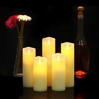 Factory Wax Pillar Moving Wick Fernbedienung Flammen los Mit Fernbedienung LED-Kerzen