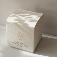 Boîte pliante personnalisée minimaliste en papier FSC, auto-scellante, toucher doux, mat, gaufrée