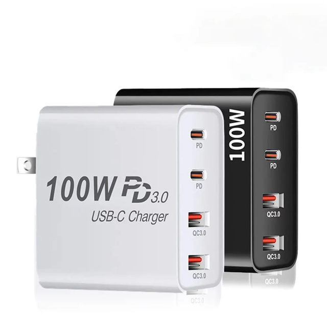 Wholesale Electric 100W GaN 4-Port USB-C PD Fast Charging Wall Charger for Laptop & Phone
