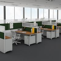Bureau de travail de qualité supérieure avec cabine modulaire et mobilier moderne pour bureau pour 2 personnes
