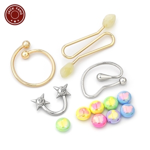 Conector de bikini, herrajes para trajes de baño, hebilla de forma irregular, para faldas y vestidos de mujer, decoración metálica personalizada, hebilla de anillo con cuentas - Product Image 1