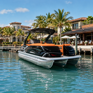 <span class=keywords><strong>Bateau</strong></span> ponton de 22 pieds, capacité de chargement conteneur 40HQ, spécifications CBM, directement de l'usine, série sport 12 personnes, pour pêche et fêtes sur le lac - Product Image 5
