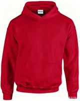 Sweat à capuche en coton de qualité supérieure, coupe ample, style streetwear, couleur unie, essentiel, grunge, rouge, vente en gros ODM personnalisée