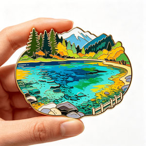 Vintage Embossed Metal Refrigerator Magnet World Famous Building Travel Collection Souvenir Decorative Magnet - Product Image 3