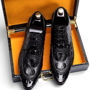 Zapatos de Cuero Genuino para Hombre, Estilo Casual de Negocios, con Cordones, de Tres Piezas, en Piel de Vacuno de Primera Calidad, 2026 - Product Image 1