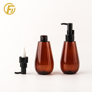 Flacon d'émulsion marron pour huile essentielle, essence, shampoing, gel douche, flacon souple en forme de goutte d'eau pour soins capillaires, matériaux d'emballage - Product Image 1