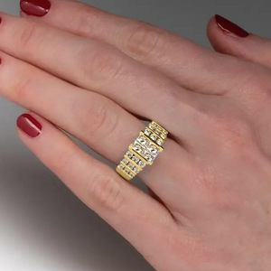 Anello dal design geometrico, gioielli da donna alla moda, gioielli da indossare ogni giorno - Product Image 5