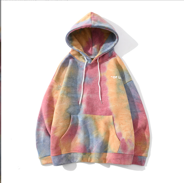 Latest Design Hip-Hop Pullover Streetwear Street Style Tie-Dye Men'S Hoodies & Sweatshirts