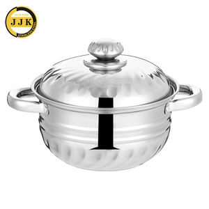 Hotsale 4Pcs 5kg Sus410 Marmites à soupe et bouillon en acier inoxydable Ollas Casroles Batterie de cuisine noire - Product Image 5