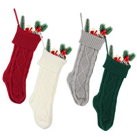 Chaussettes en laine, cadeau de Noël, longueur mi-mollet, grande taille 46 cm, chaussettes en laine tricotées, usage quotidien, chaussettes personnalisables