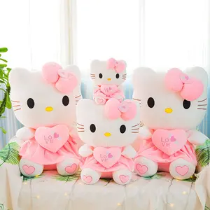 Pas cher Prix Mignon Hello Kt Chat En Peluche Jouets Doux Rose Chat Poupée En Peluche En Peluche Jouet Cadeaux D'anniversaire Pour Les Filles En Peluche Jouets