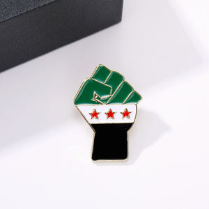 Grosir bros Damaskus hadiah peta bendera kerlip Syrians bendera Lapel Pin lencana keras Enamel tingkat Pin - Product Image 5