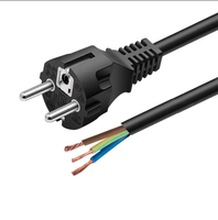 Câble d'alimentation CA européen 0,5 m, connecteur C13 standard IEC 2 broches mâle EU, VDE, 10 A 250 V