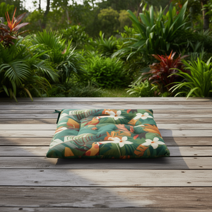 Cuscini per sedie idrorepellenti 40x40x5 cm, facili da pulire con cinghie di fissaggio, per campeggio e uso interno/esterno per tutte le stagioni - Product Image 2