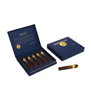 Boîte à cigares en papier avec logo de luxe personnalisée en gros Boîte d'emballage en carton